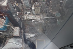A little blurry but the pools where the original World Trade Center Stood...