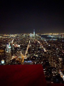 View from the Empire State of the World trade centre and if you look carefully, the Statue of Liberty!