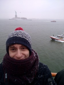 Selfie with the Statue of Liberty.
